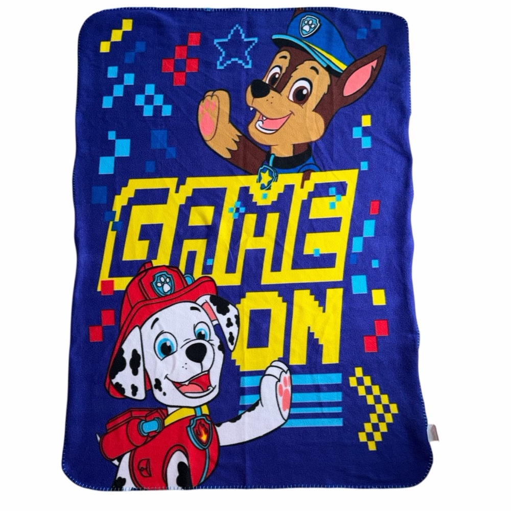 Nickelodeon Paw Patrol Kids Throw Blanket Soft Fleece Chase and Marshall